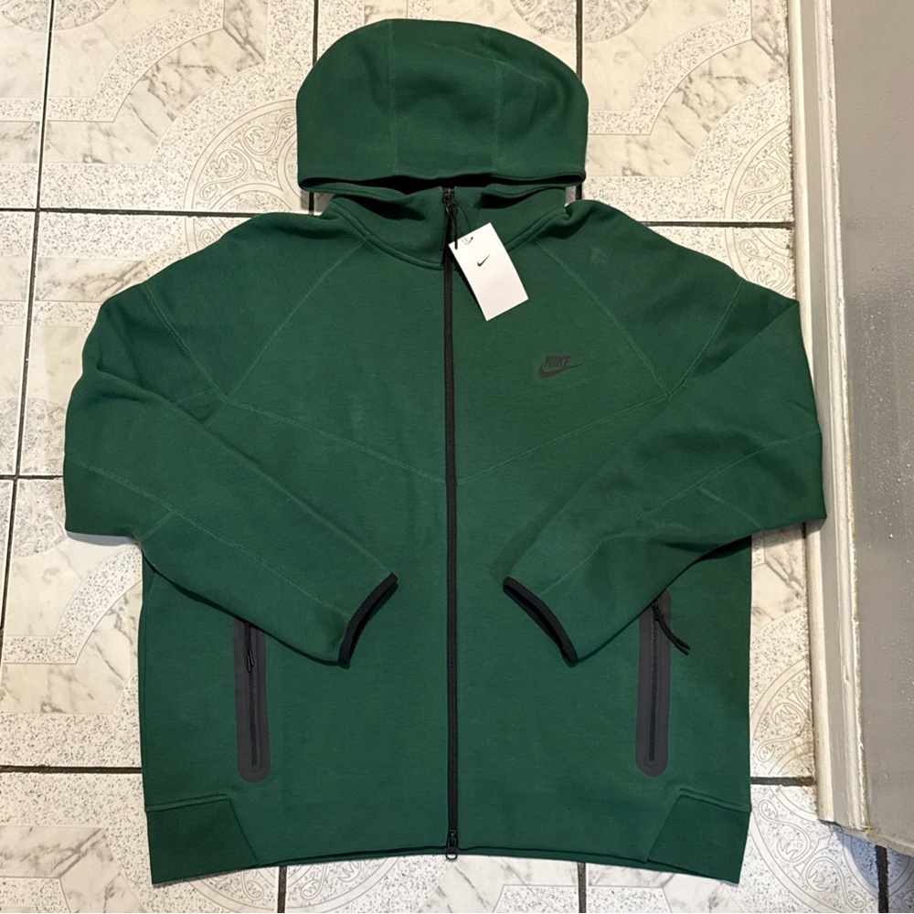 New Nike Tech Fleece Windrunner Full-Zip Hoodie Green Men’s Size XXL FQ1883-341